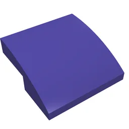 Brick Curved 2 x 2 x 2/3 / Dark Purple