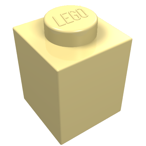 Lego Brick 1 x 1 / Light Yellow