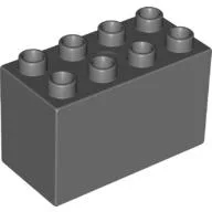 Duplo Brick 2 x 4 x 2 / Dark Bluish Gray