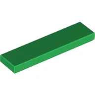Tile 1 x 4 with Groove / Green