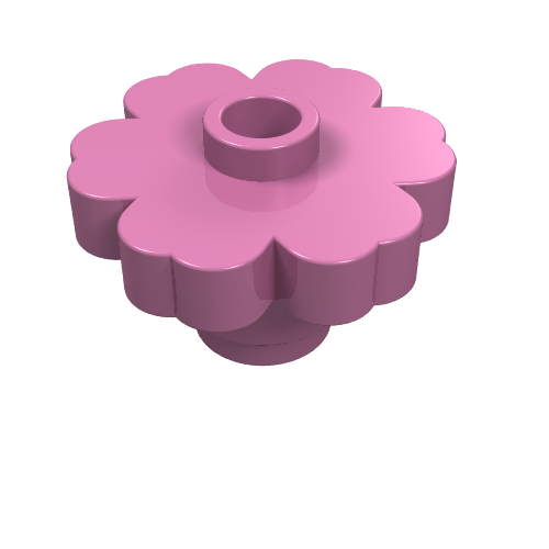Lego Plant, Flower 2 x 2 - Round [Open Stud] / Dark Pink