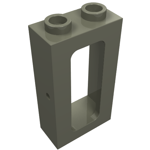 Lego Window 1 x 2 x 3 Train / Dark Gray