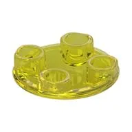 Plate Round 2 x 2 with Rounded Bottom [Boat Stud] / Trans-Yellow