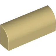 Brick Curved 1 x 4 x 1 1/3 No Studs / Tan