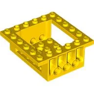 Cockpit 6 x 6 x 2 Cabin Base with Technic Holes / Yellow