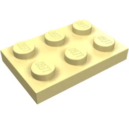 Plate 2 x 3 / Light Yellow