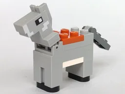 Minecraft Donkey, 2 x 4 Plate - Brick Built