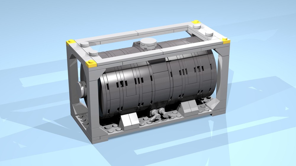 Lego 20-Feet Container (8 studs wide) with gray Tank