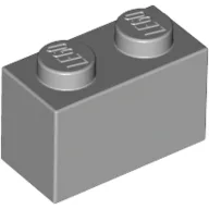 Brick 1 x 2 / Light Bluish Gray