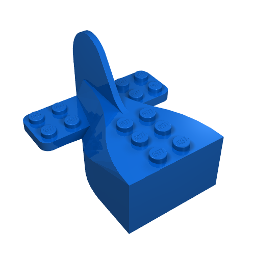Lego Fabuland Airplane Tail / Blue