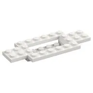 Vehicle Base 4 x 10 x 2/3 with 4 x 2 Recessed Center with Smooth Underside / White