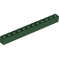 Lego Brick 1 x 12 / Dark Green