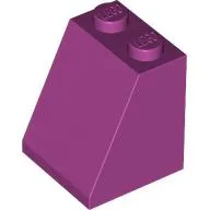 Brick Sloped 65° 2 x 2 x 2 with Bottom Tube / Magenta