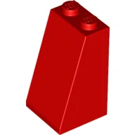 Brick Sloped 75° 2 x 2 x 3 [Solid Studs] / Red