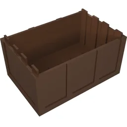 Trunk / Chest Bottom 4 x 6 x 2 1/3 / Brown