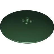 Dish 10 x 10 Inverted (Radar) with Solid Studs / Dark Green