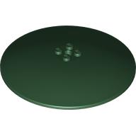 Lego Dish 10 x 10 Inverted (Radar) with Solid Studs / Dark Green