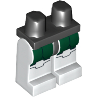 Lego Hips and White Legs with Dark Green Markings Print (Clone Trooper) / Black