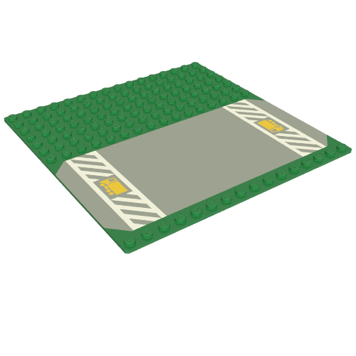 Lego Baseplate 16 x 16 Road / Driveway with Yellow Truck Print