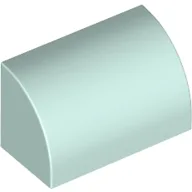 Brick Curved 1 x 2 x 1 No Studs / Light Aqua