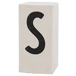 Tile Special 1 x 2 x 5/6 with Stud Hole in End with 'S' Print