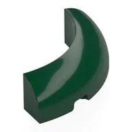 Brick Round Corner 4 x 4 x 1 / Dark Green