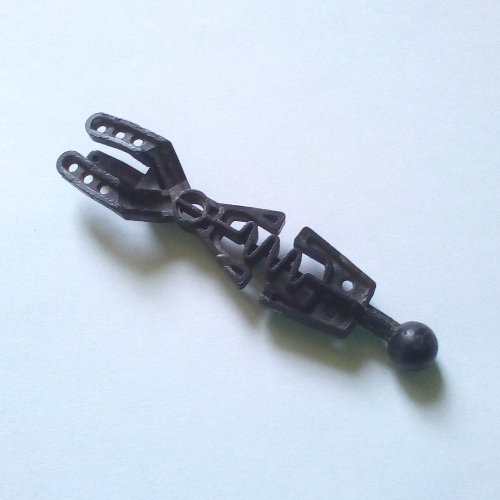 Lego Large Figure Skeletal, Arm Forked with Flexible Center and Ball Joint / Black