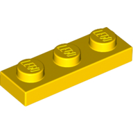 Lego Plate 1 x 3 / Yellow