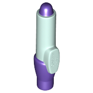 Lego Equipment Pen with Tip and Cap Dark Purple Print / Light Aqua