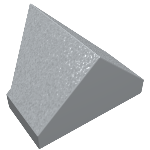 Lego Brick Sloped 45° 2 x 1 Double / Inverted with Hollow Bottom / Light Bluish Gray