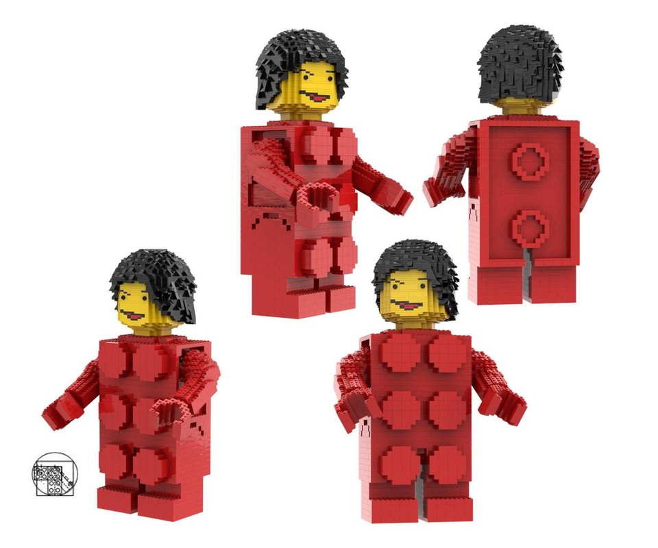 Lego Maxi figure red brick costume