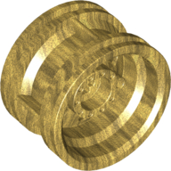 Lego Wheel 30.4 x 20 without Pinholes, with Reinforced Rim / Pearl Gold