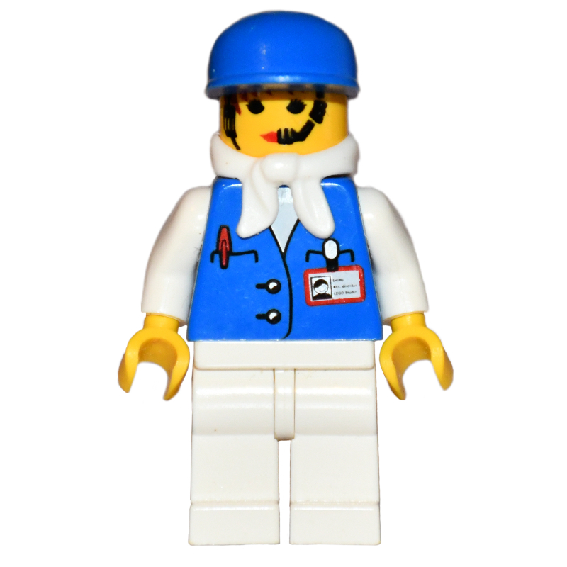 Lego Assistant - Female, White Bandanna, Blue Cap