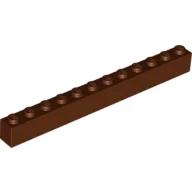 Brick 1 x 12 / Reddish Brown