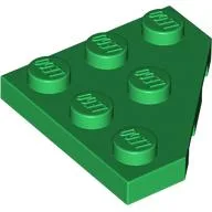 Wedge Plate 3 x 3 Cut Corner / Green
