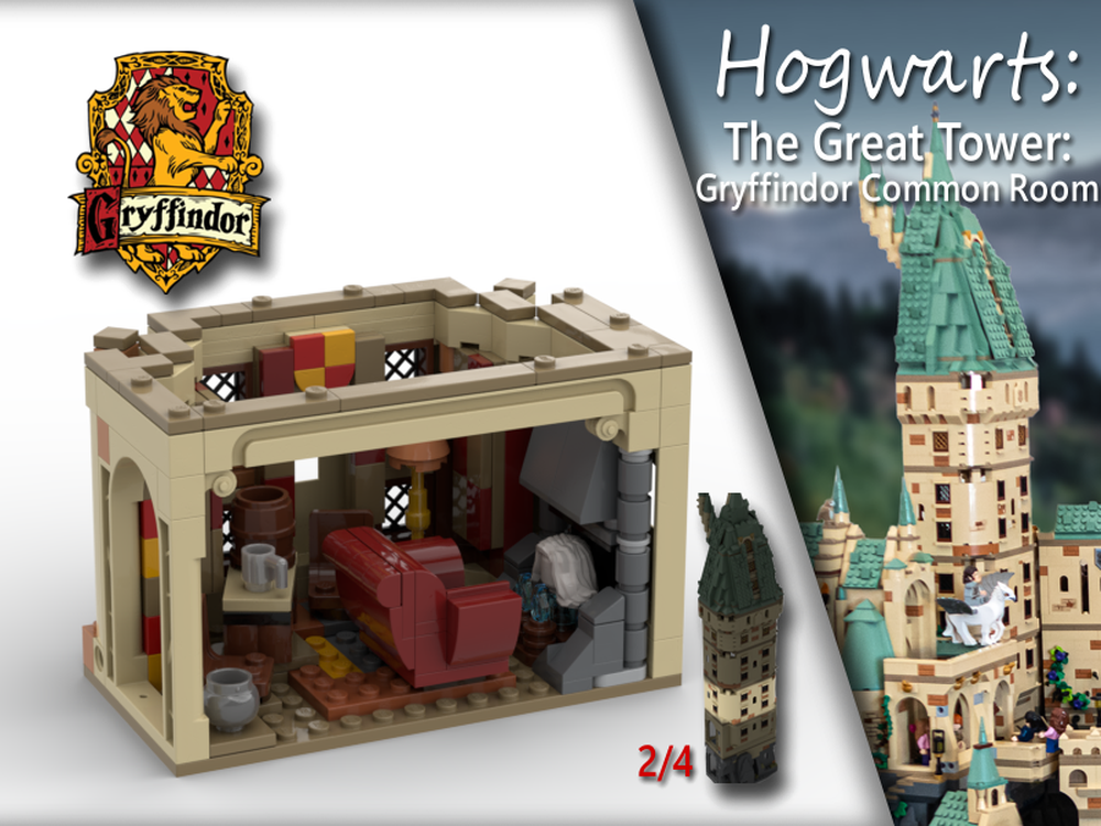 Lego HP Modular - Red Common Room - Great Tower 2/4