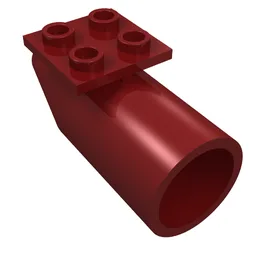 Engine Smooth Large [2 x 2 Thin Top Plate] / Dark Red