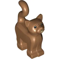 Animal, Cat, Standing New Style with White Chin, and Reddish Brown Stripes on Forehead Print (Crookshanks) / Medium Nougat