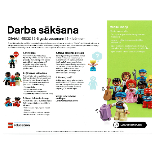 Lego Activity Card, Set 45030-1, Getting Started - Lithuanian/Chinese / [No Color/Any Color]