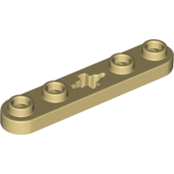 Lego Technic Plate 1 x 5 with Smooth Ends, 4 Studs and Centre Axle Hole / Tan
