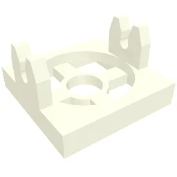 Magnet Holder Tile 2 x 2 - Tall Arms with Deep Notch / White