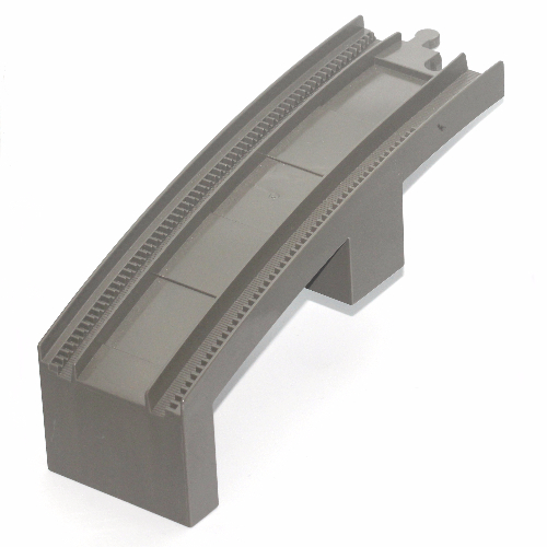 Lego Duplo Train Track Bridge Middle Section, New Style Half Arch With Mid-Support / Dark Gray