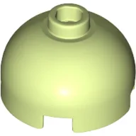 Brick Round 2 x 2 Dome Top, Hollow Stud / Yellowish Green