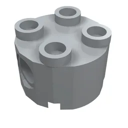 Brick Round 2 x 2, Pin Holes / Light Bluish Gray
