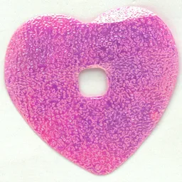 Clikits Icon Accent, Heart, Foil 5 1/4 x 5 1/4 with Textured Surface / Dark Pink