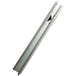 Vehicle Track, Train, 12V Conducting Rail Straight for 12v Signal with Rail Interruption at End / Light Gray