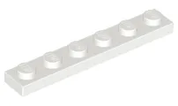 Plate 1 x 6 / White