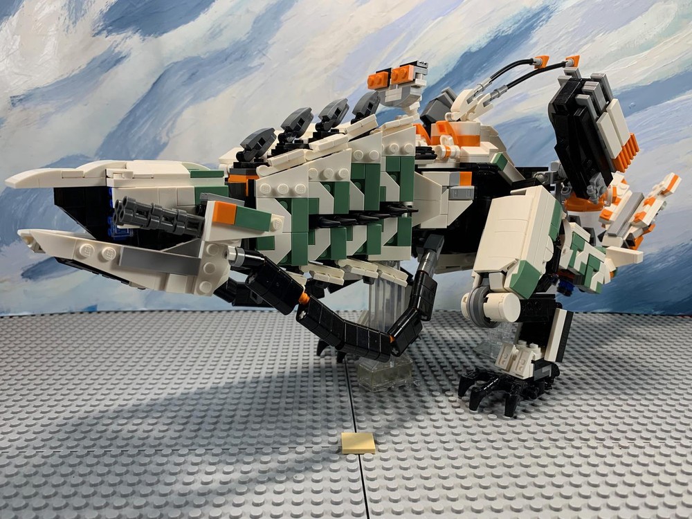 Lego Thunderjaw and Apex Thunderjaw from Horizon Forbidden West