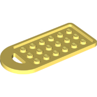 Lego Bag Tag with 3 x 6 Studs / Bright Light Yellow