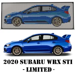 Subaru Impreza WRX Sti - LEGO (Pixel)Art